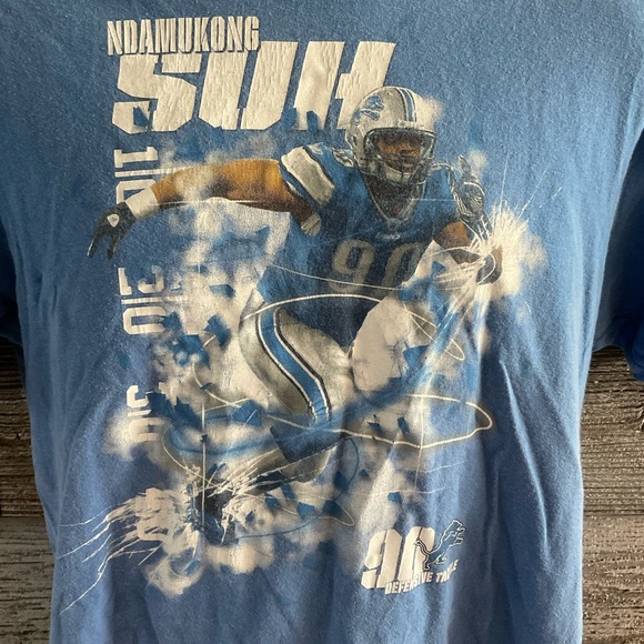 Vintage Detroit Lions Ndamakong Suh graphic shirt Size Medium (M1) - Picture 2 of 10